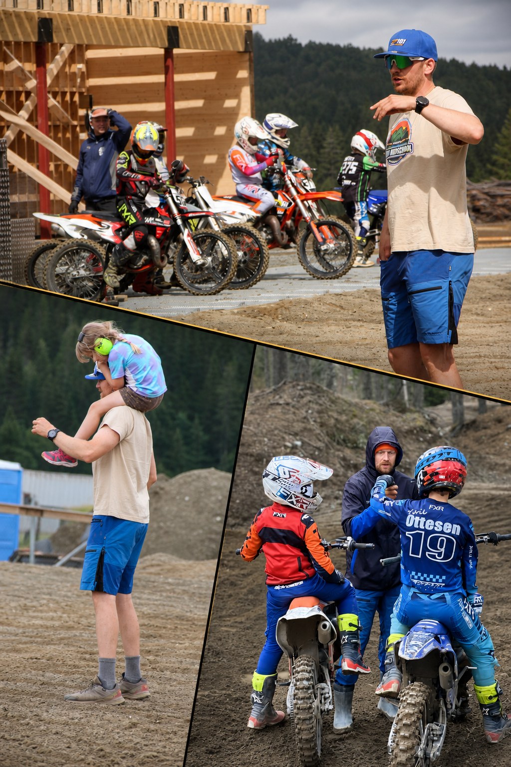 Dennis Todler som trener på motocrossbanen